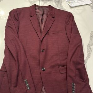 Used TOPMAN Burgundy sports-coat in size 42 R